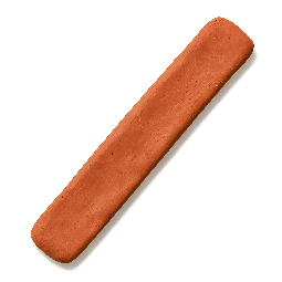 diagonal-stripe stylized as claymation