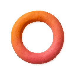 gradient-ring stylized as claymation