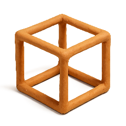 hollow-cube stylized as claymation