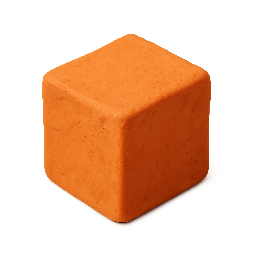 isometric-shape stylized as claymation