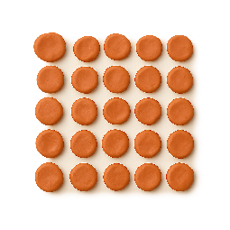 polka-dot-pattern stylized as claymation