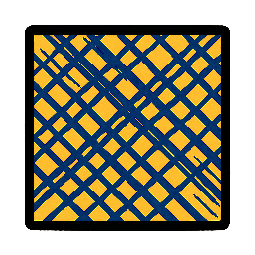 crosshatch-fill stylized as comic
