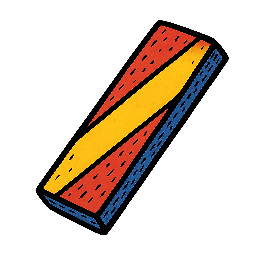 diagonal-stripe stylized as comic