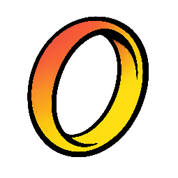 gradient-ring stylized as comic