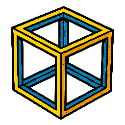 hollow-cube stylized as comic