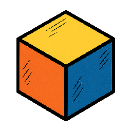 isometric-shape stylized as comic