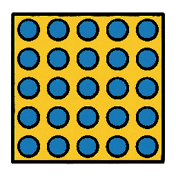 polka-dot-pattern stylized as comic