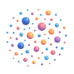 floating-dots stylized as digital