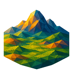 low-poly-landscape stylized as digital