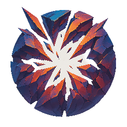 shattered-circle stylized as digital