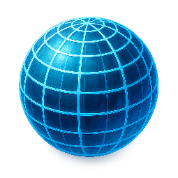wireframe-sphere stylized as digital