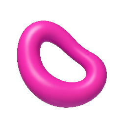 asymmetric-loop stylized as shiny