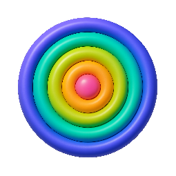 concentric-circles stylized as shiny