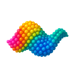 dotted-wave stylized as shiny