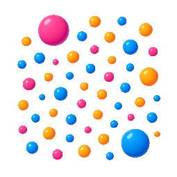 floating-dots stylized as shiny