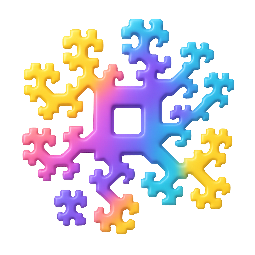 fractal-pattern stylized as shiny