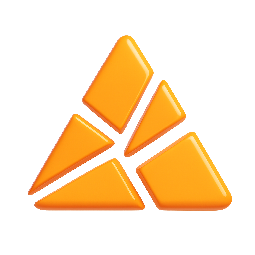 fragmented-triangle stylized as shiny