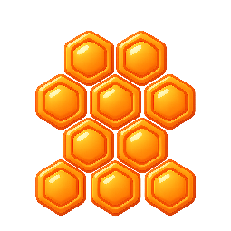 hex-grid stylized as shiny