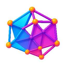 polygon-mesh stylized as shiny