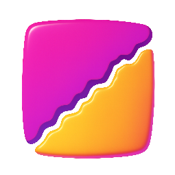 torn-gradient stylized as shiny