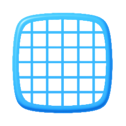 transparent-grid stylized as shiny