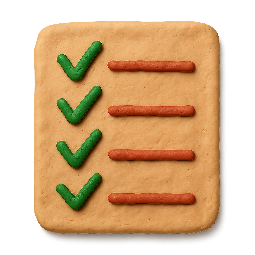 checklist stylized as claymation