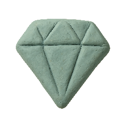 diamond-rank stylized as claymation