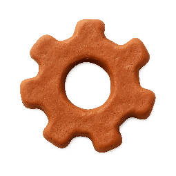 gear-process stylized as claymation