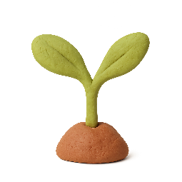 growth-plant stylized as claymation