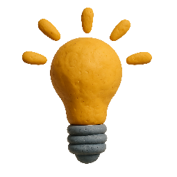 idea-lightbulb stylized as claymation