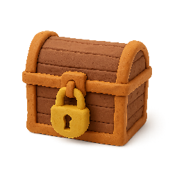 locked-chest stylized as claymation