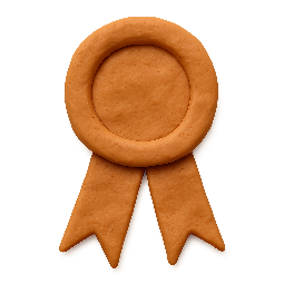 ribbon stylized as claymation