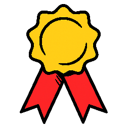 award-ribbon-simple stylized as comic