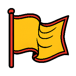 banner-wave stylized as comic