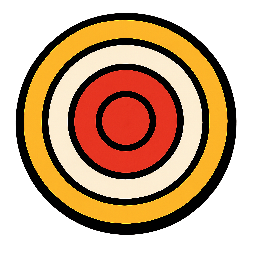 bullseye-target-simple stylized as comic