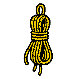 climbing-rope stylized as comic