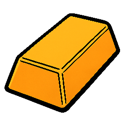 gold-bar stylized as comic