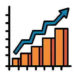 graph-with-steps stylized as comic