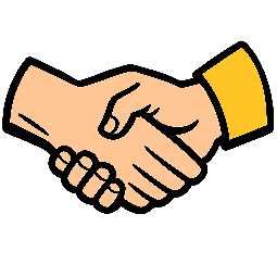 handshake stylized as comic