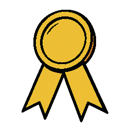 ribbon stylized as comic