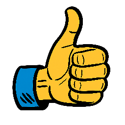 thumbs-up-icon stylized as comic