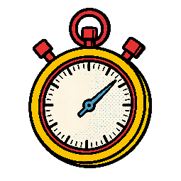 time-stopwatch stylized as comic