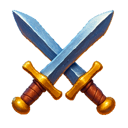 crossed-swords stylized as digital