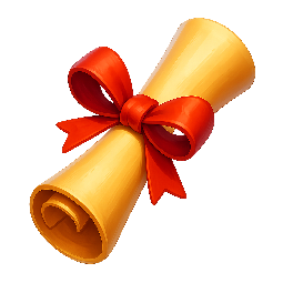 diploma-scroll stylized as digital