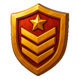 rank-shield stylized as digital