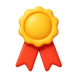 badge stylized as shiny