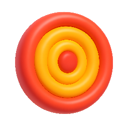bullseye-target-simple stylized as shiny