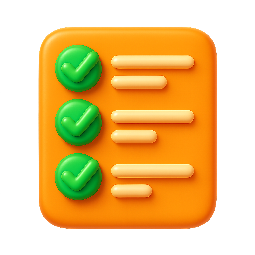 checklist stylized as shiny
