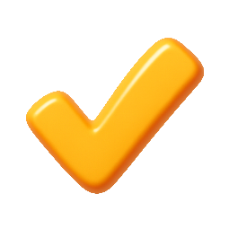 checkmark stylized as shiny