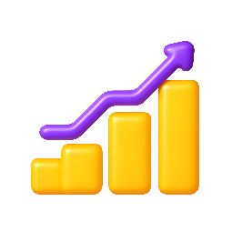 graph-with-steps stylized as shiny